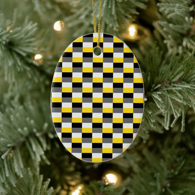 Adorno De Cerámica Yellow, Black and Gray Color Combination (Árbol)