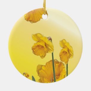 Adorno De Cerámica Yellow Narcissus Daffodil