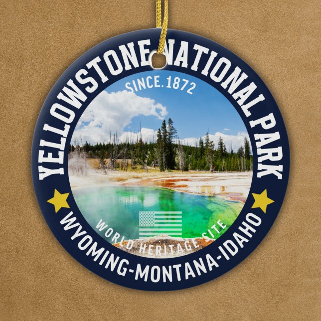 Adorno De Cerámica Yellowstone National Park Forest Landscape (Subido por el creador)