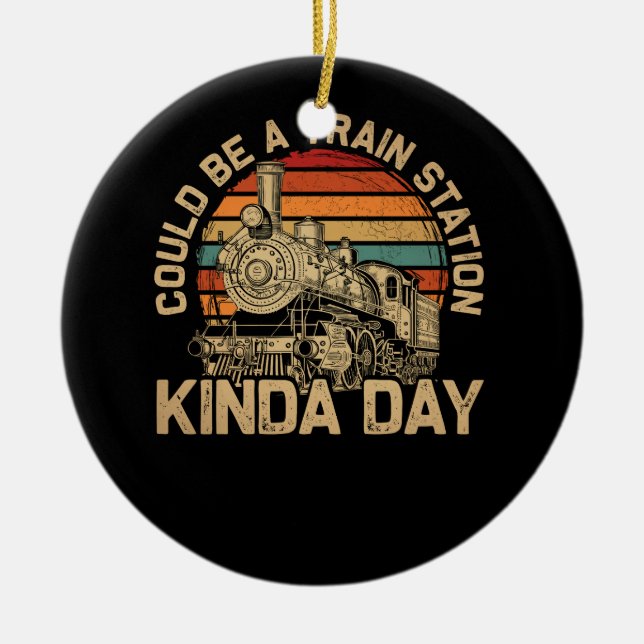 Adorno De Cerámica Yellowstone podría ser una estación de trenes de u (Frente)