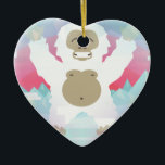 Adorno De Cerámica yeti rosado<br><div class="desc">"yeti rosado",  "Yeti",  Sasquatch, , bigfoot,  "criaturas míticas",  "pie grande" ,  "muñeco de nieve abominable" ,  squatchy,  monstruo ,  sombrío ,  degradado ,  hipster, Yetis marinero "Yeti Sasquatch"divertido animal azul blanco</div>