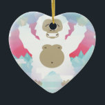 Adorno De Cerámica yeti rosado<br><div class="desc">"yeti rosado",  "Yeti",  Sasquatch, , bigfoot,  "criaturas míticas",  "pie grande" ,  "muñeco de nieve abominable" ,  squatchy,  monstruo ,  sombrío ,  degradado ,  hipster, Yetis marinero "Yeti Sasquatch"divertido animal azul blanco</div>