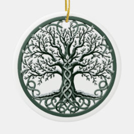 Adorno De Cerámica Yggdrasil Celtic Tree of Life Ornament