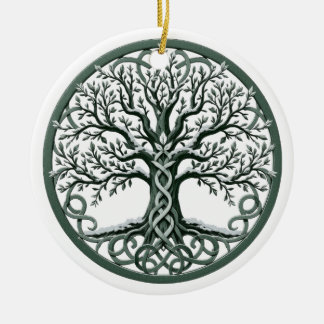 Adorno De Cerámica Yggdrasil Celtic Tree of Life Ornament