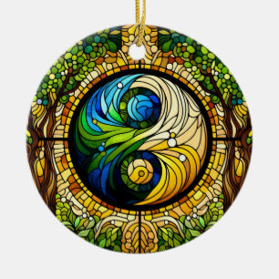 Adorno De Cerámica Yin Yang Ornament