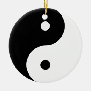 Adorno De Cerámica Yin Yang Ornament (doble cara)