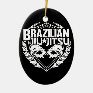 Adorno De Cerámica Yiu Jitsu Emblem brasileño