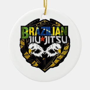 Adorno De Cerámica Yiu Jitsu Emblem brasileño