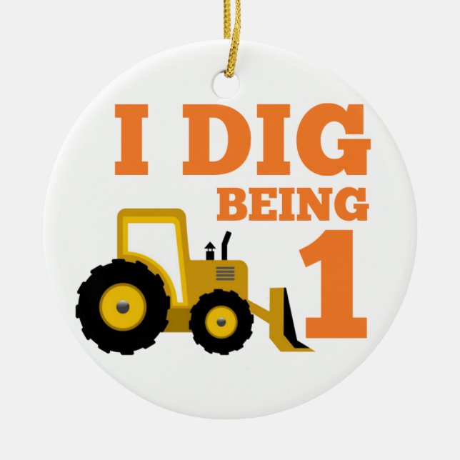 Adorno De Cerámica Yo cavo siendo 1 (Frente)