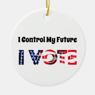 Adorno De Cerámica Yo controlo mi futuro - Yo voto