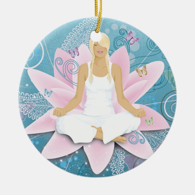 Adorno De Cerámica Yoga (Frente)