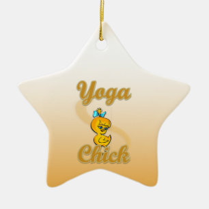 Adorno De Cerámica Yoga Chick