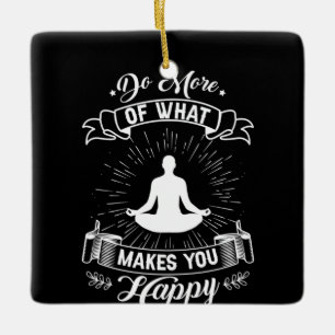 Adorno De Cerámica Yoga Lover Hacer Más De Lo Que Te Hace Feliz