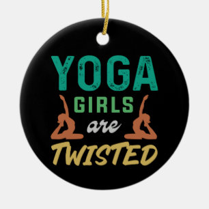 Adorno De Cerámica Yoga Lover Los Chicas de yoga están torcidos