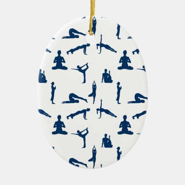 Adorno De Cerámica Yoga Poses (Frente)