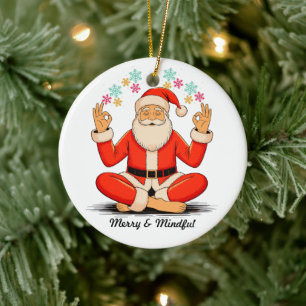 Adorno De Cerámica Yoga Santa