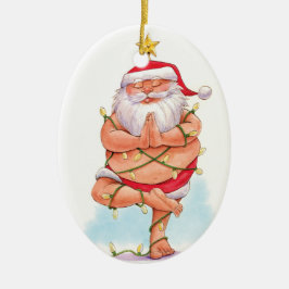 Adorno De Cerámica Yoga Santa Ornament