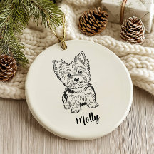 Yorkie de Navidad Personalizado
