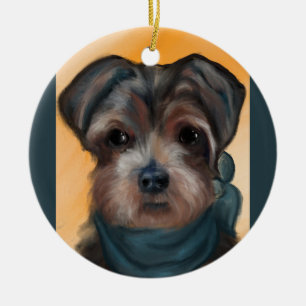 ADORNO DE CERÁMICA YORKIE POO