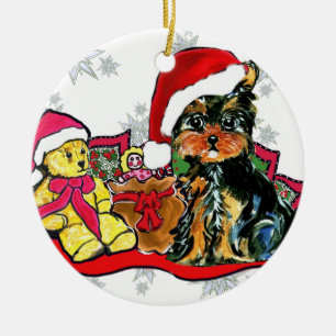 ADORNO DE CERÁMICA YORKIE POO