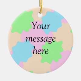 Adorno De Cerámica Your message here add text name boho colorful rust