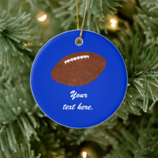 Adorno De Cerámica Your Text custom Football Ornaments