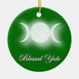 Adorno De Cerámica Yule bendecido (diosa triple de la luna)
