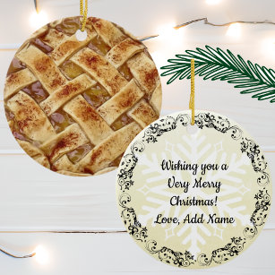 Adorno De Cerámica Yummy Apple Pie Food Navidades