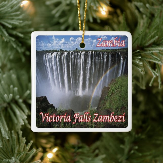 Adorno De Cerámica ZAMBIA, Victoria Falls Zambezi, Zambezi (Árbol)