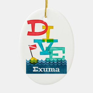 Adorno De Cerámica Zambullida de Exuma - equipo de submarinismo