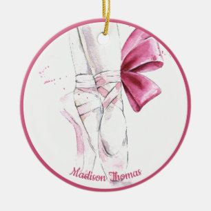 Adorno De Cerámica Zapatillas de ballet personalizadas rosadas