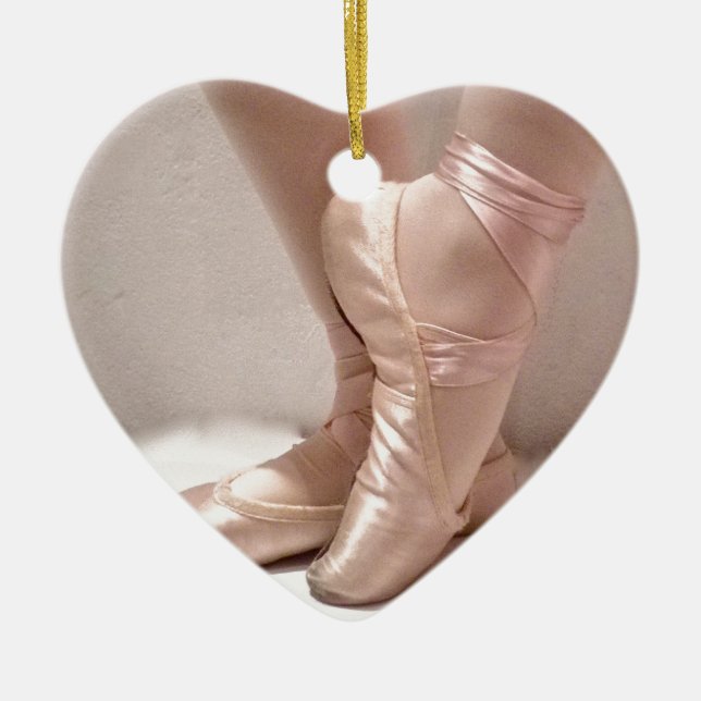 Adorno De Cerámica Zapatillas de ballet rosa (Frente)