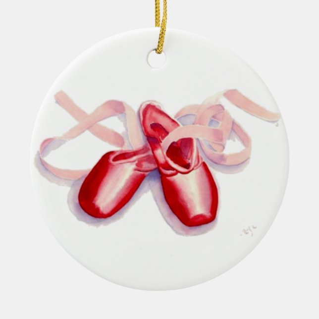 Adorno De Cerámica Zapatos de dedos del pie rojos (Frente)