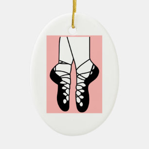 ADORNO DE CERÁMICA ZAPATOS DE LA DANZA DEL IRLANDÉS