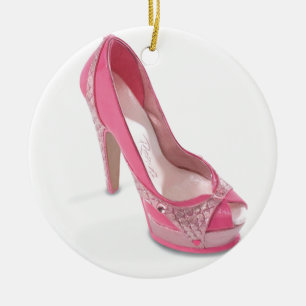 Adorno De Cerámica zapatos legalmente rosados