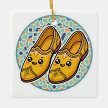 Zapatos marroquíes amarillos Kawaii adorables Belg