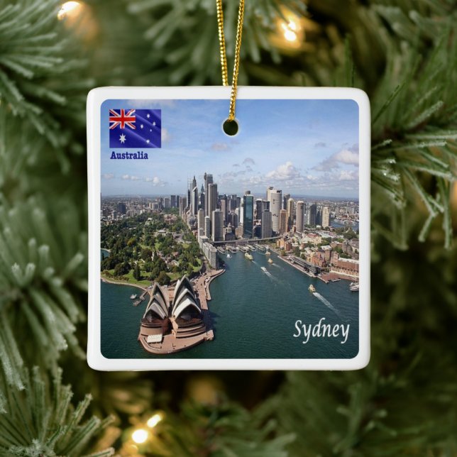 Adorno De Cerámica zAU048 SYDNEY, Australia, Oceanía, (Árbol)