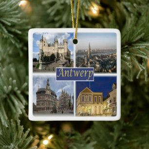 Adorno De Cerámica zBE008 ANTWERP Bélgica,