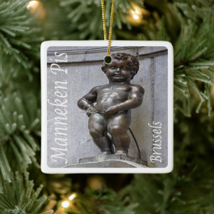 Adorno De Cerámica zBE046 MANNEKEN PIS Brussels Bruxelles,