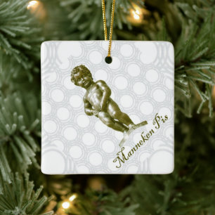 Adorno De Cerámica zBE054 MANNEKEN PIS Brussels Bruxelles,