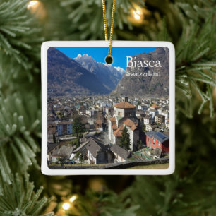 Adorno De Cerámica zCH006 BIASCA, Suiza,
