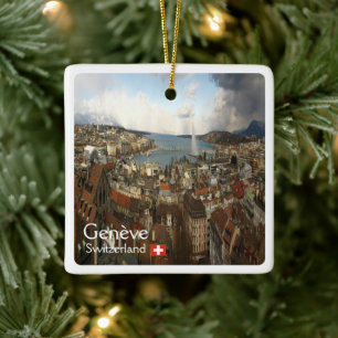 Adorno De Cerámica zCH010 ginebra Suiza,