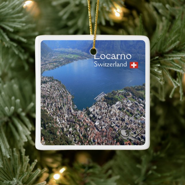 Adorno De Cerámica zCH012 LOCARNO. Suiza, (Árbol)