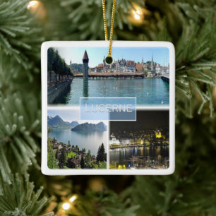 Adorno De Cerámica zCH043 LUCERNE Suiza,