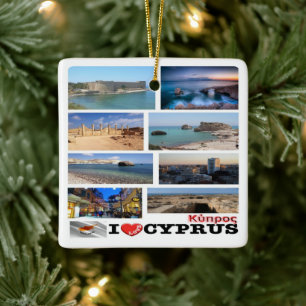 Adorno De Cerámica zCY029 ME ENCANTA el mosaico de CHIPRE,