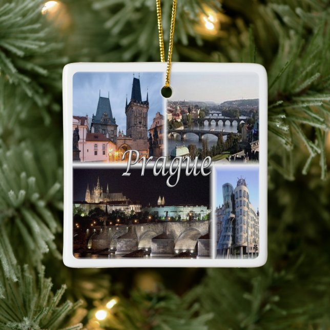 Adorno De Cerámica zCZ005 PRAGA República Checa, (Árbol)