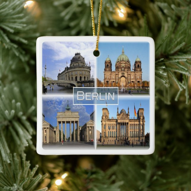 Adorno De Cerámica zDE018 BERLIN Alemania,el museo de construcción re (Árbol)