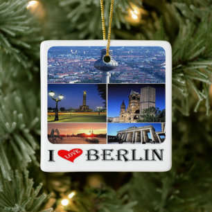 Adorno De Cerámica zDE020 BERLIN I LOVE Alemania,