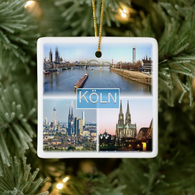 Adorno De Cerámica zDE025 COLOGNE KÖLN Alemania, Europa, (Árbol)