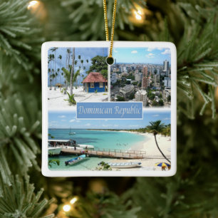 Adorno De Cerámica zDO005 REPÚBLICA DOMINICANA, Mosaic, América,